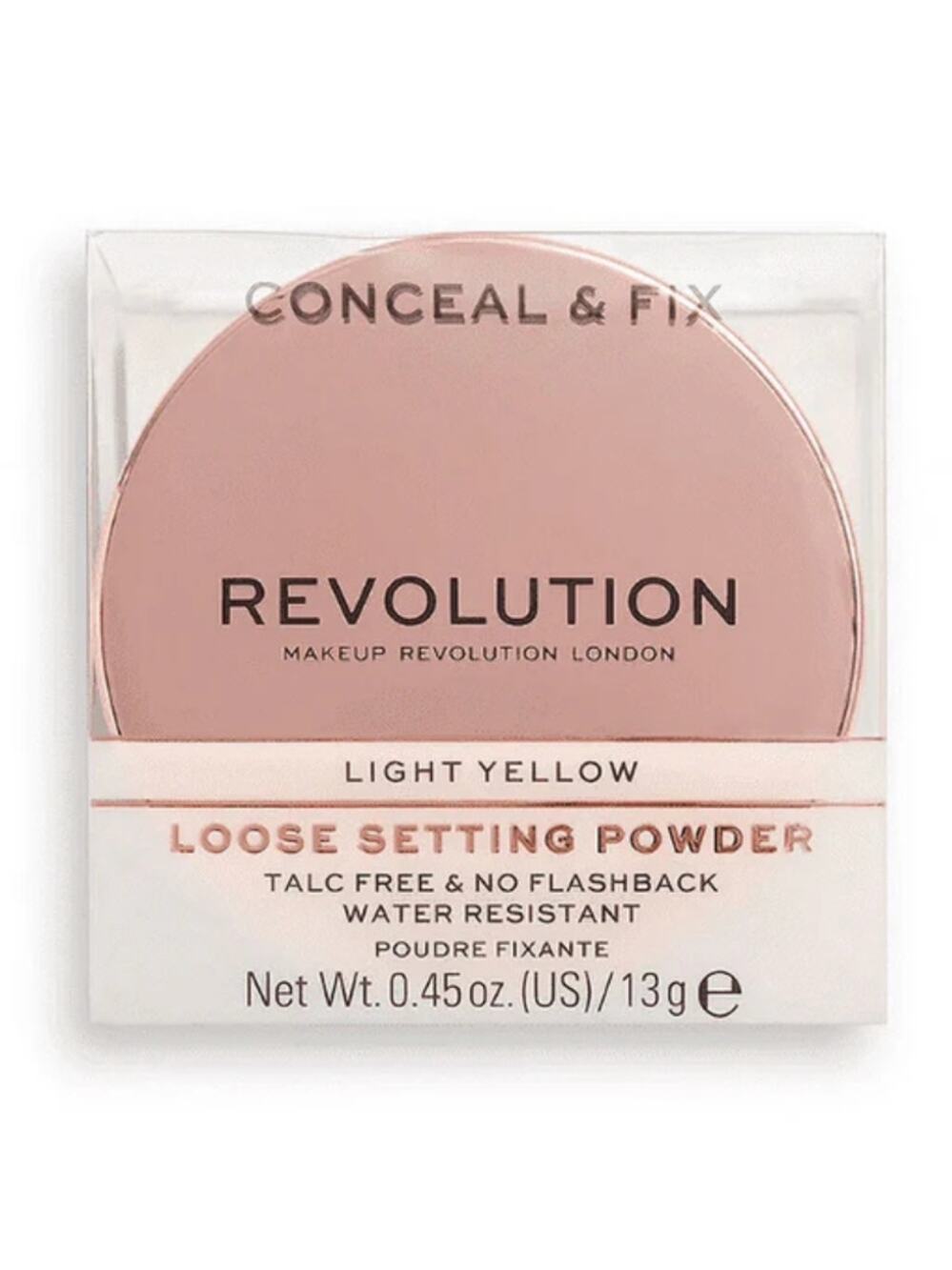 Revolution Beauty Conceal & Fix Setting Powder, Light Yellow, SEALED, New